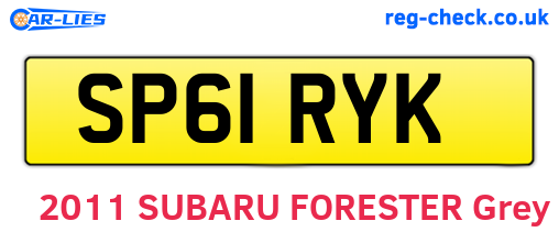 SP61RYK are the vehicle registration plates.