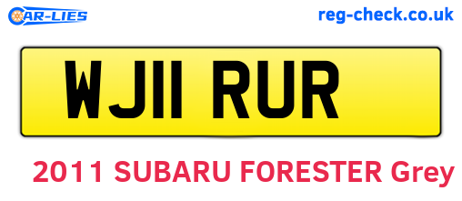 WJ11RUR are the vehicle registration plates.