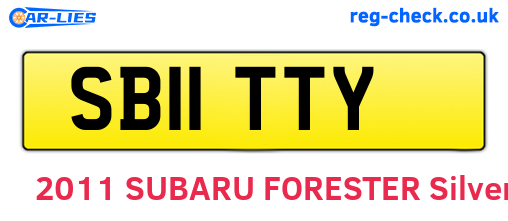 SB11TTY are the vehicle registration plates.