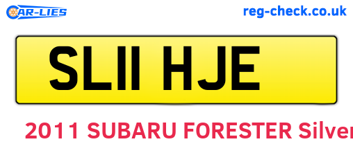 SL11HJE are the vehicle registration plates.