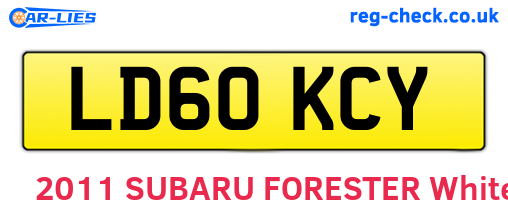 LD60KCY are the vehicle registration plates.