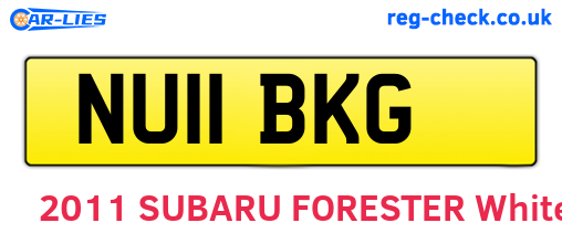 NU11BKG are the vehicle registration plates.