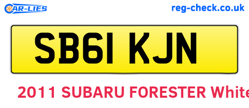 SB61KJN are the vehicle registration plates.