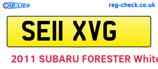 SE11XVG are the vehicle registration plates.