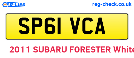 SP61VCA are the vehicle registration plates.