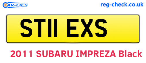 ST11EXS are the vehicle registration plates.