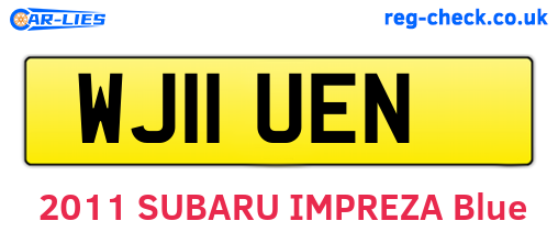 WJ11UEN are the vehicle registration plates.