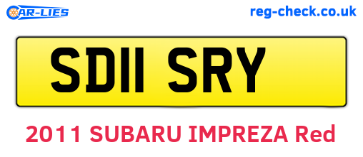 SD11SRY are the vehicle registration plates.
