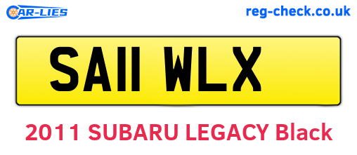 SA11WLX are the vehicle registration plates.