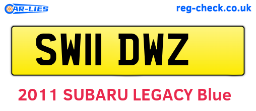 SW11DWZ are the vehicle registration plates.