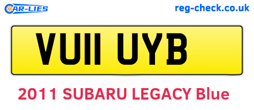 VU11UYB are the vehicle registration plates.