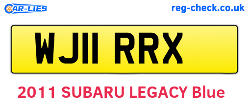 WJ11RRX are the vehicle registration plates.