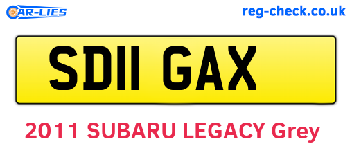 SD11GAX are the vehicle registration plates.