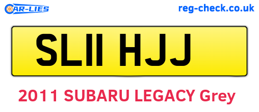 SL11HJJ are the vehicle registration plates.