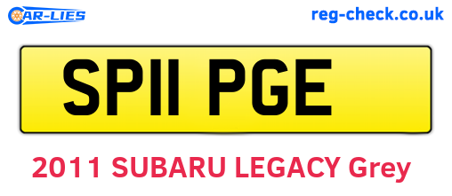 SP11PGE are the vehicle registration plates.