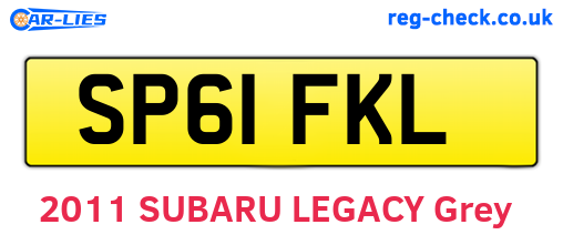 SP61FKL are the vehicle registration plates.