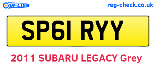 SP61RYY are the vehicle registration plates.