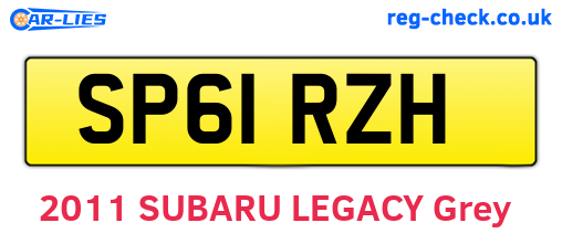 SP61RZH are the vehicle registration plates.