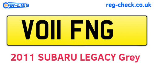 VO11FNG are the vehicle registration plates.