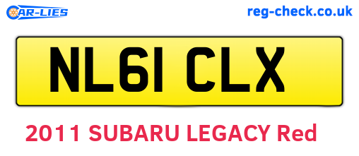NL61CLX are the vehicle registration plates.