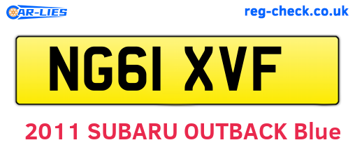 NG61XVF are the vehicle registration plates.