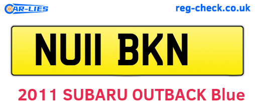 NU11BKN are the vehicle registration plates.