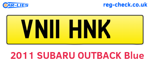 VN11HNK are the vehicle registration plates.