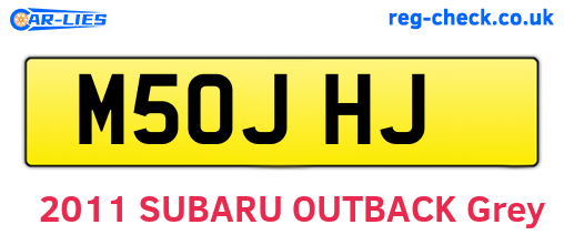 M50JHJ are the vehicle registration plates.