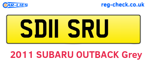 SD11SRU are the vehicle registration plates.