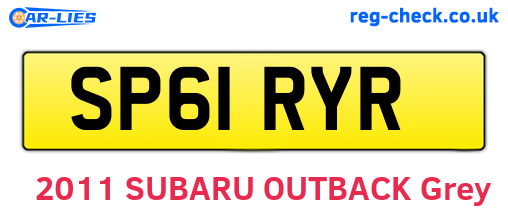 SP61RYR are the vehicle registration plates.