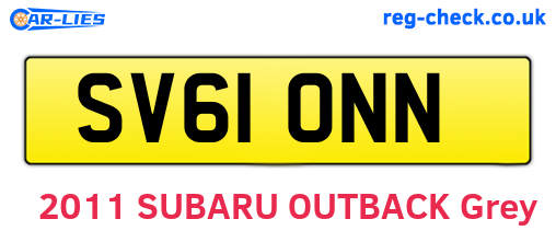 SV61ONN are the vehicle registration plates.