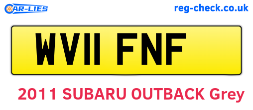 WV11FNF are the vehicle registration plates.