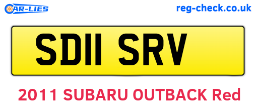 SD11SRV are the vehicle registration plates.