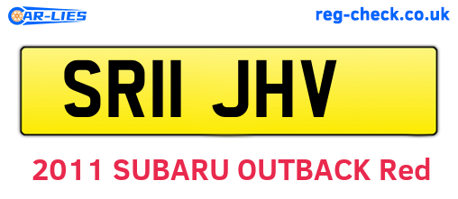 SR11JHV are the vehicle registration plates.