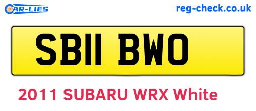 SB11BWO are the vehicle registration plates.