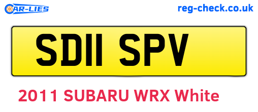 SD11SPV are the vehicle registration plates.