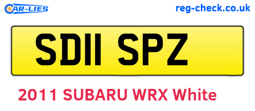 SD11SPZ are the vehicle registration plates.