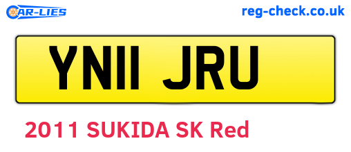 YN11JRU are the vehicle registration plates.