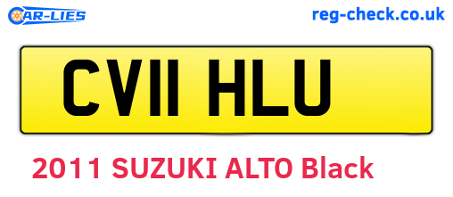 CV11HLU are the vehicle registration plates.