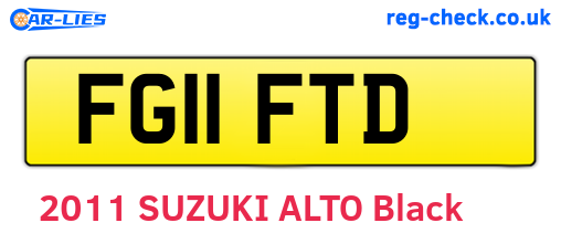 FG11FTD are the vehicle registration plates.