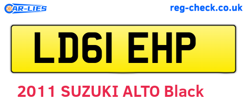 LD61EHP are the vehicle registration plates.