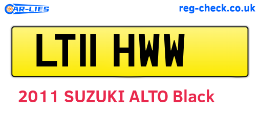 LT11HWW are the vehicle registration plates.