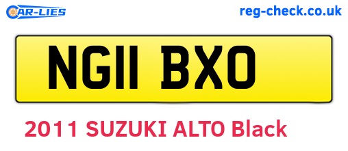 NG11BXO are the vehicle registration plates.