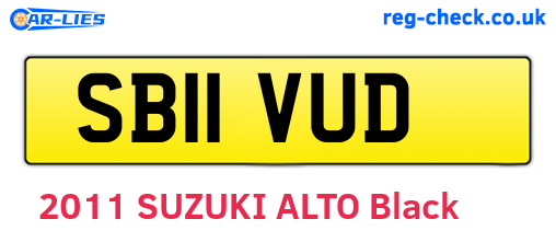 SB11VUD are the vehicle registration plates.