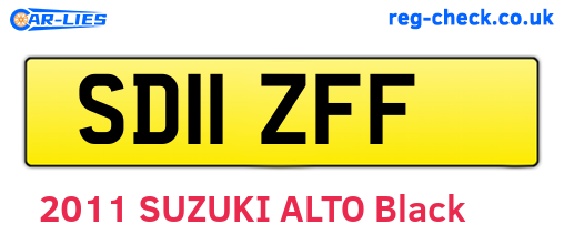 SD11ZFF are the vehicle registration plates.