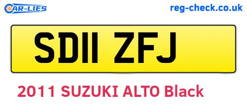 SD11ZFJ are the vehicle registration plates.