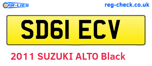 SD61ECV are the vehicle registration plates.