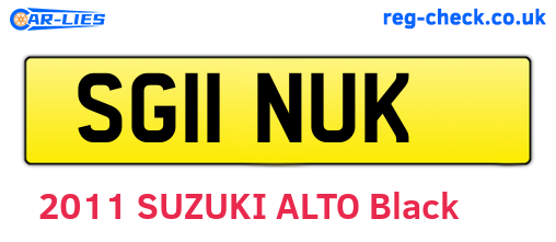 SG11NUK are the vehicle registration plates.