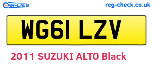WG61LZV are the vehicle registration plates.