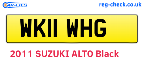 WK11WHG are the vehicle registration plates.